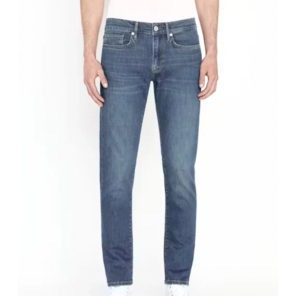 Frame L'homme Slim Fit Jeans Mens Size 30 X 32 Blue Mid Rise Stretch Denim New
